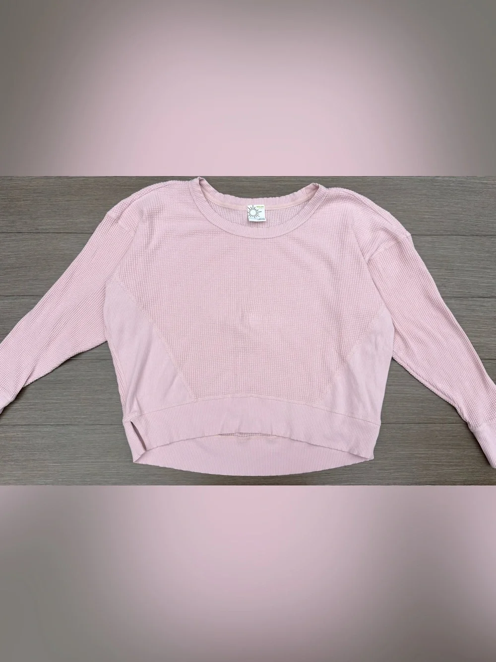 Offline By Aerie WOW! Waffle Oversized T-Shirt In Light Pink Size XS